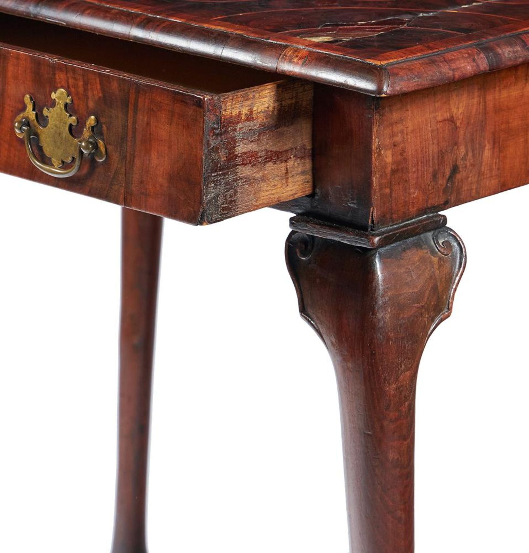 AN OYSTER VENEERED AND LINE INLAID SIDE TABLE, LATE 17TH CENTURY AND LATER - Image 6 of 7