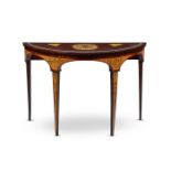 Y A MAHOGANY AND SCAGLIOLA INSET CONSOLE TABLE EARLY 20TH CENTURY, POSSIBLY BY OLIVER MESSEL