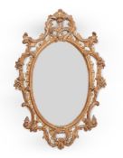 A PAIR OF CARVED GILTWOOD MIRRORS IN GEORGE III STYLE, 19TH CENTURY