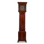 AN OAK AND MAHOGANY CROSSBANDED LONGCASE CLOCK