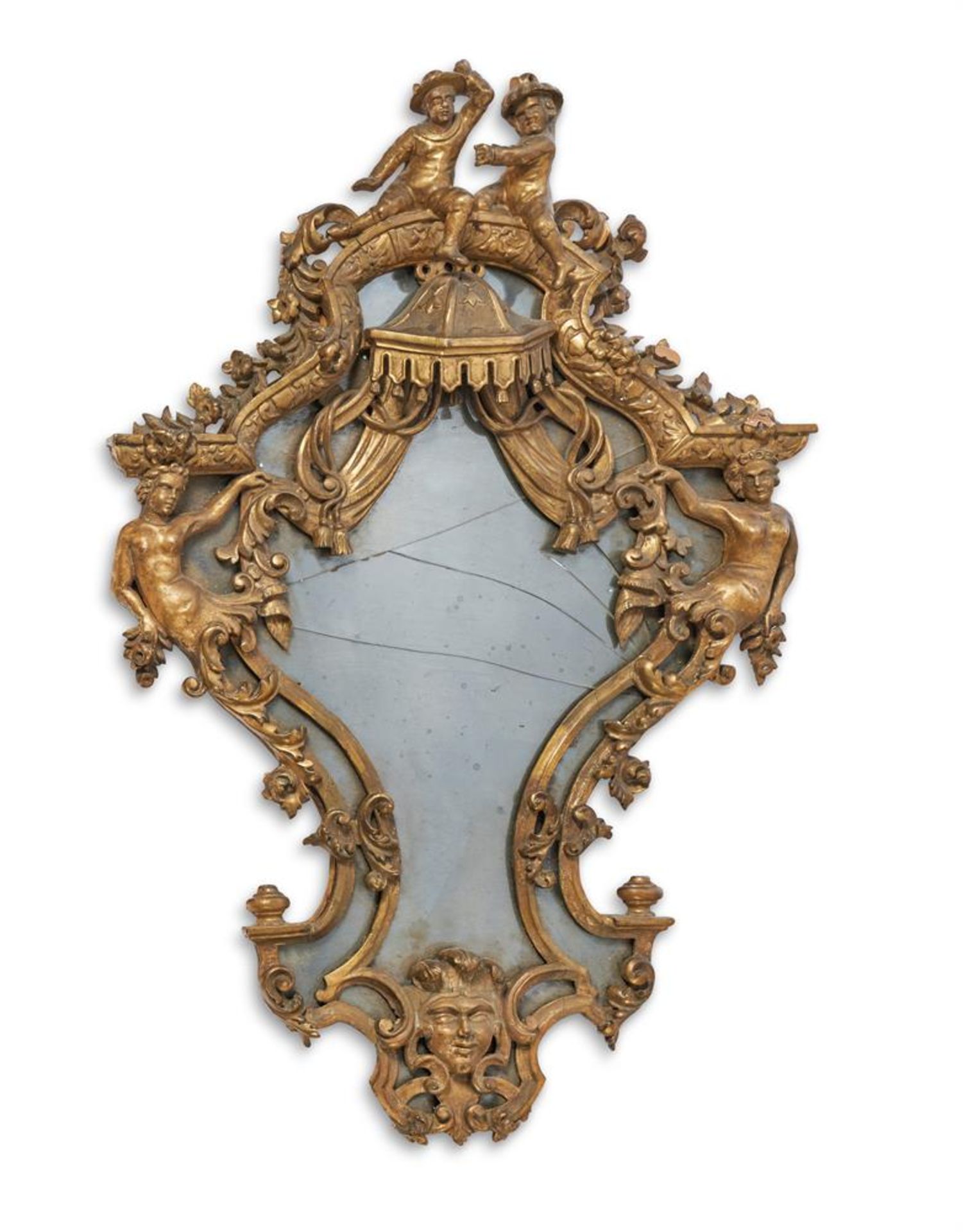 A PAIR OF NORTH ITALIAN GILTWOOD MIRRORS, 19TH CENTURY - Image 2 of 2