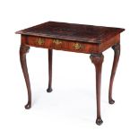 AN OYSTER VENEERED AND LINE INLAID SIDE TABLE, LATE 17TH CENTURY AND LATER