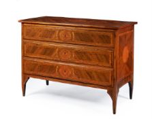 Y AN ITALIAN WALNUT AND TULIPWOOD BANDED COMMODE, LATE 18TH CENTURY