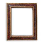 Y A WALNUT AND TORTOISESHELL WALL MIRROR FRAME IN 17TH CENTURY STYLE, FIRST HALF 20TH CENTURY