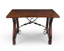 A SPANISH WALNUT TABLE, EARLY 18TH CENTURY AND LATER