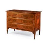 Y AN ITALIAN WALNUT AND TULIPWOOD BANDED COMMODE, LATE 18TH CENTURY