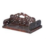 Y A VICTORIAN ROSEWOOD BOOK TROUGH, CIRCA 1860