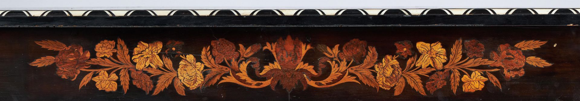 A DUTCH EBONISED, MARQUETRY AND BONE INLAID CENTRE TABLE, FIRST HALF 19TH CENTURY - Image 8 of 8