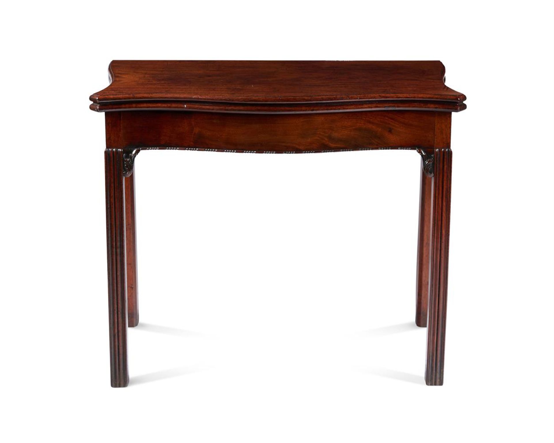 A GEORGE III MAHOGANY CARD TABLE, CIRCA 1780