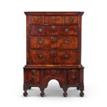 A WALNUT CHEST ON STAND, SECOND QUARTER 18TH CENTURY AND LATER