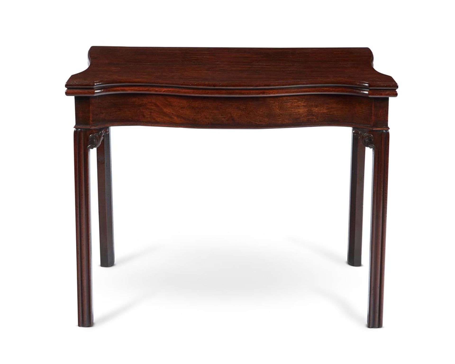 A GEORGE III MAHOGANY CARD TABLE, CIRCA 1780