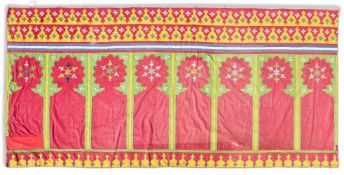A LARGE MORROCAN VELVET AND SILK 'HAITI' WALL HANGING, LATE 19TH/EARLY 20TH CENTURY