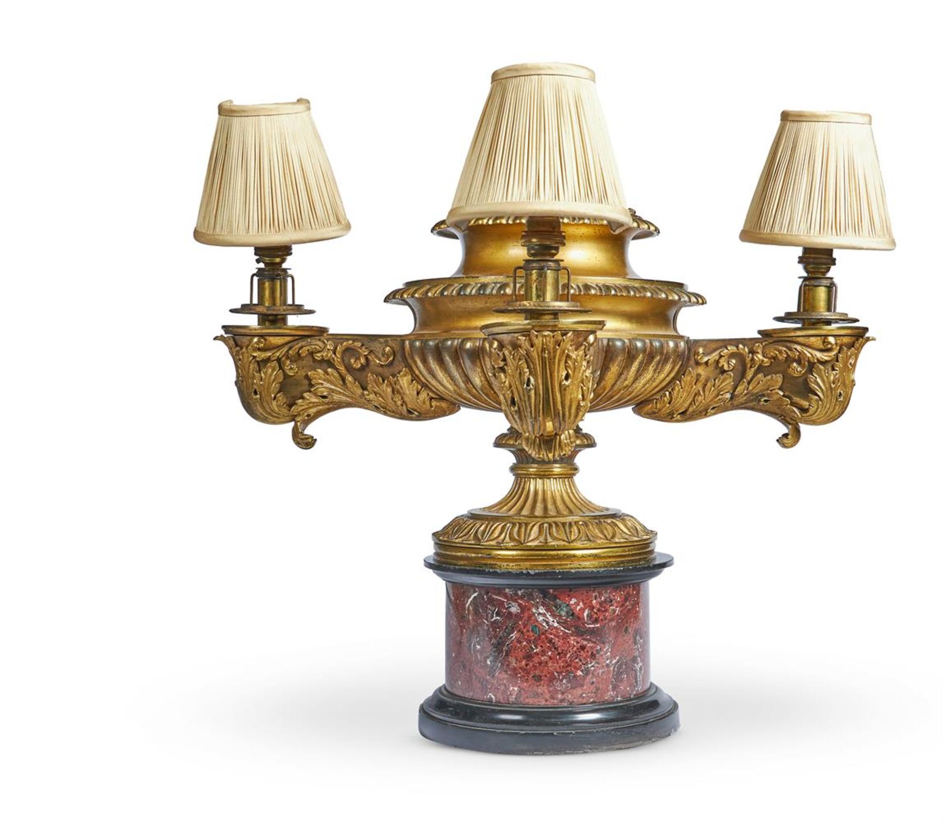 A WILLIAM IV BRASS COLZA LAMP IN THE MANNER OF MESSENGER, CIRCA 1830 - Image 2 of 3