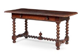 Y A WILLIAM IV ROSEWOOD LIBRARY TABLE, CIRCA 1835