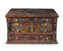 A LARGE HUNGARIAN PINE CHEST, 19TH CENTURY