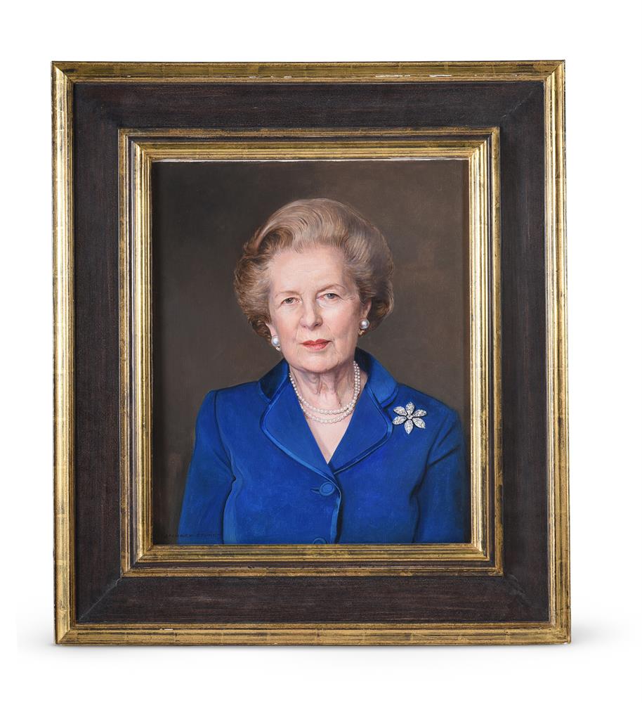 RICHARD STONE (BRITISH B. 1951), PORTRAIT OF BARONESS MARGARET THATCHER