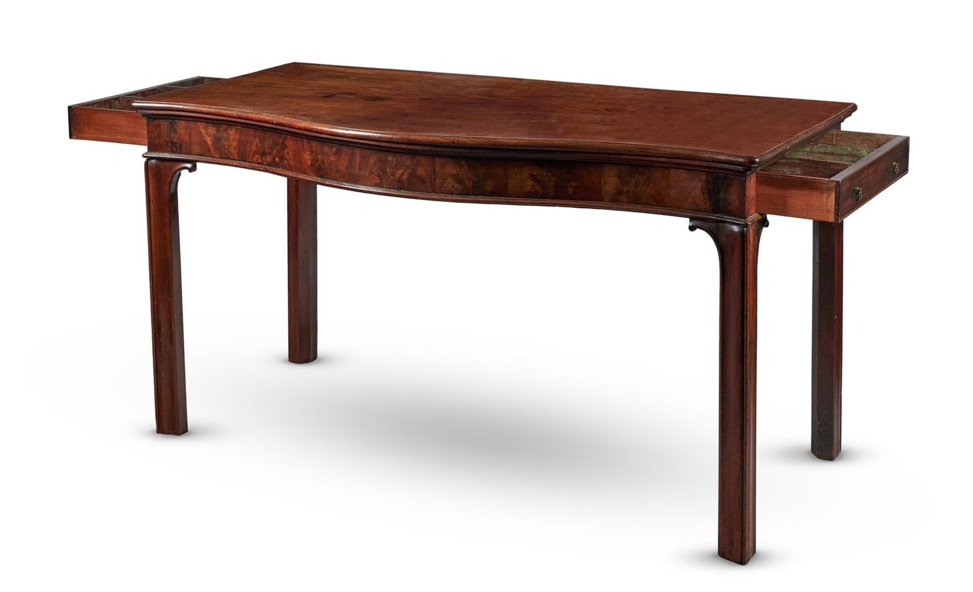 A GEORGE III MAHOGANY SIDE TABLE - Image 4 of 5