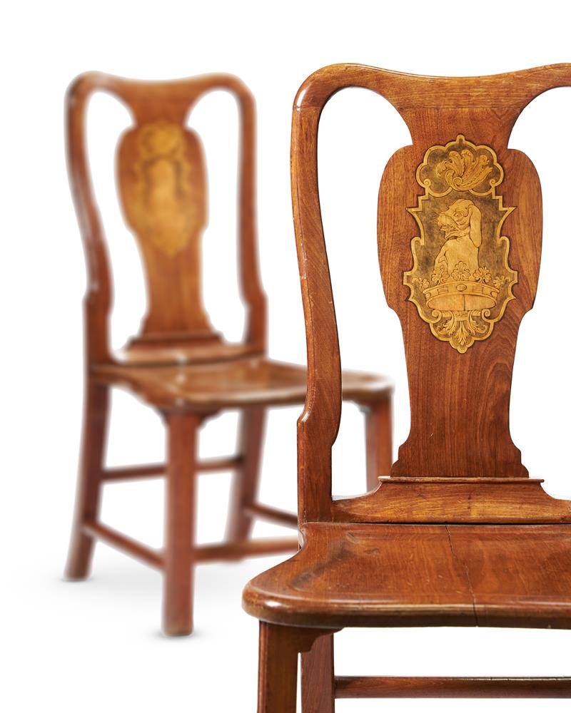 A PAIR OF CHINESE EXPORT PADOUK AND MARQUETRY SIDE CHAIRS, LATE 18TH/EARLY 19TH CENTURY - Image 2 of 2