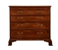 A GEORGE III MAHOGANY CHEST OF DRAWERS