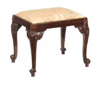 A MAHOGANY STOOL IN GEORGE III STYLE