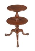 A GEORGE III MAHOGANY TWO TIER DUMB WAITER