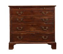 A GEORGE III MAHOGANY CHEST OF DRAWERS