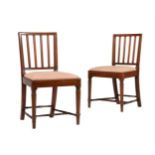 A PAIR OF REGENCY MAHOGANY SIDE CHAIRS