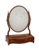 Y A GEORGE III MAHOGANY DRESSING MIRROR