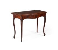 A MAHOGANY CARD TABLE IN GEORGE III HEPPLEWHITE STYLE