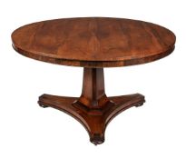 Y A GEORGE IV ROSEWOOD CENTRE TABLE