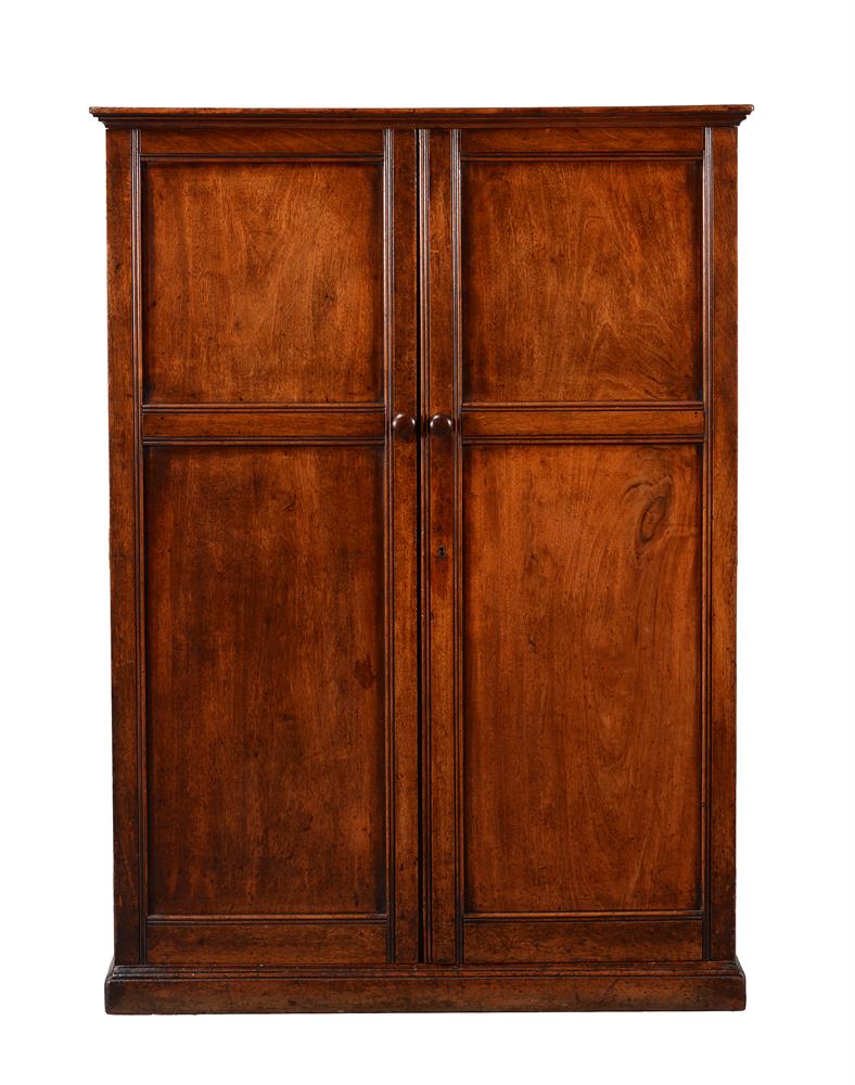 A VICTORIAN MAHOGANY CUPBOARD