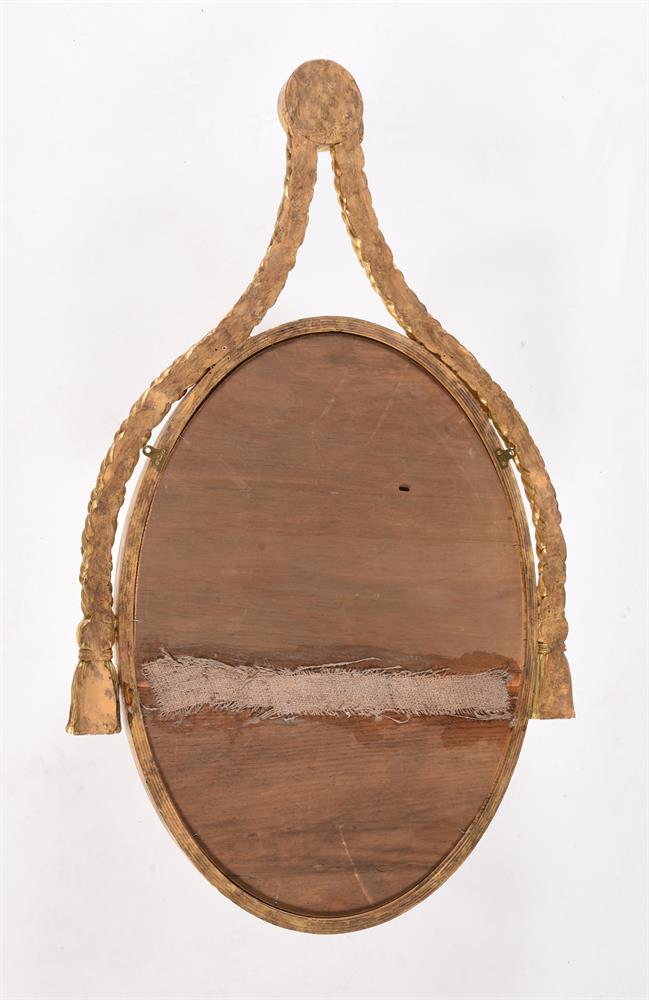 A GILTWOOD OVAL WALL MIRROR IN 18TH CENTURY STYLE - Image 2 of 2