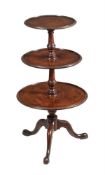 A GEORGE III MAHOGANY THREE TIER DUMB WAITER