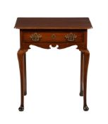 A GEORGE II OAK SIDE TABLE