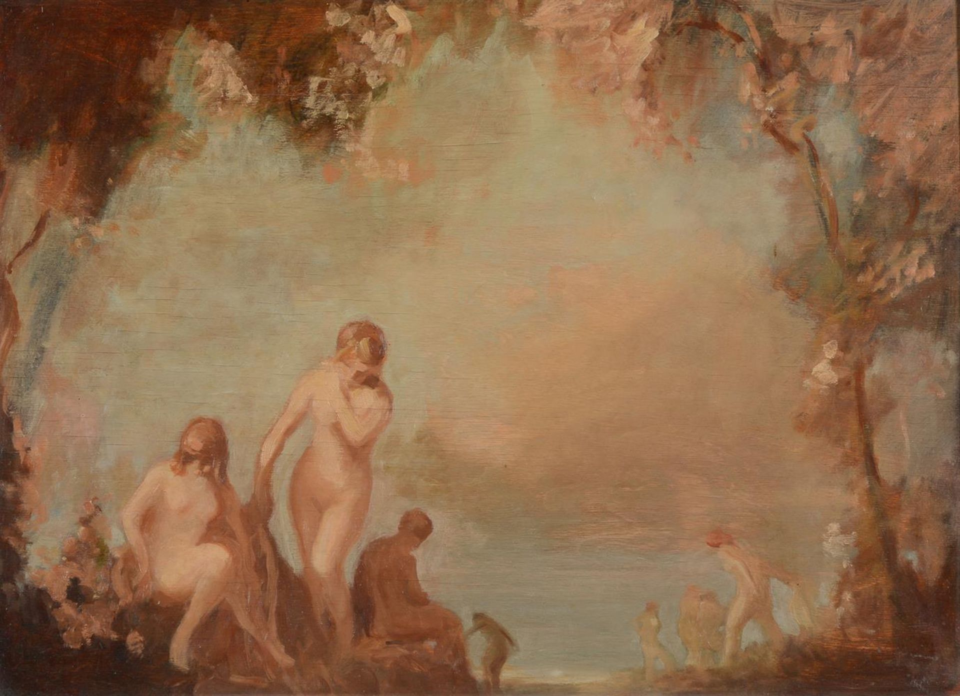 ATTRIBUTED TO TOM MOSTYN (BRITISH 1864-1930), BATHERS