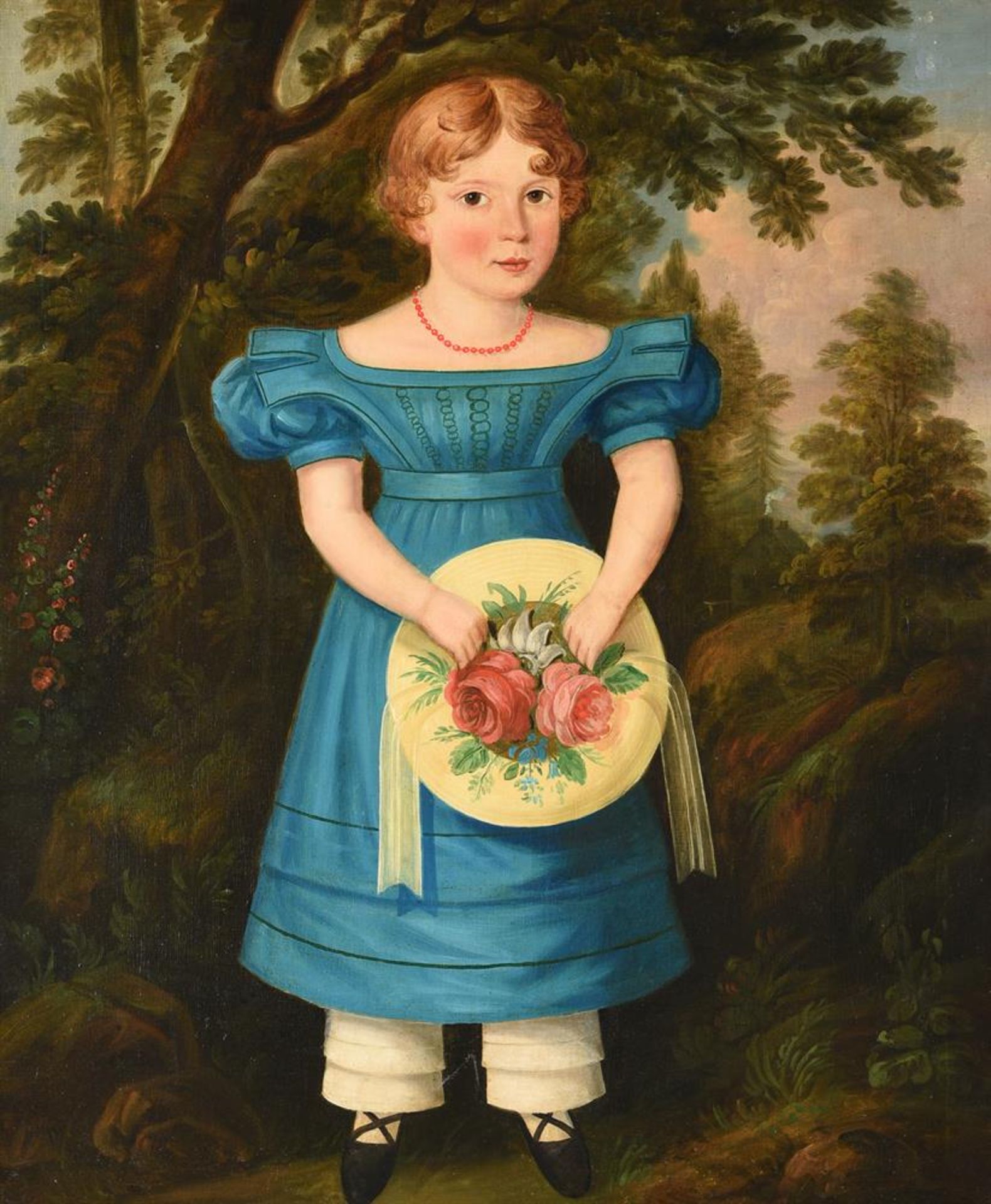 ENGLISH SCHOOL (19TH CENTURY), PORTRAIT OF A GIRL IN BLUE