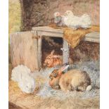 CHARLES COLLINS (BRITISH 1851-1921), THE RABBIT HUTCH