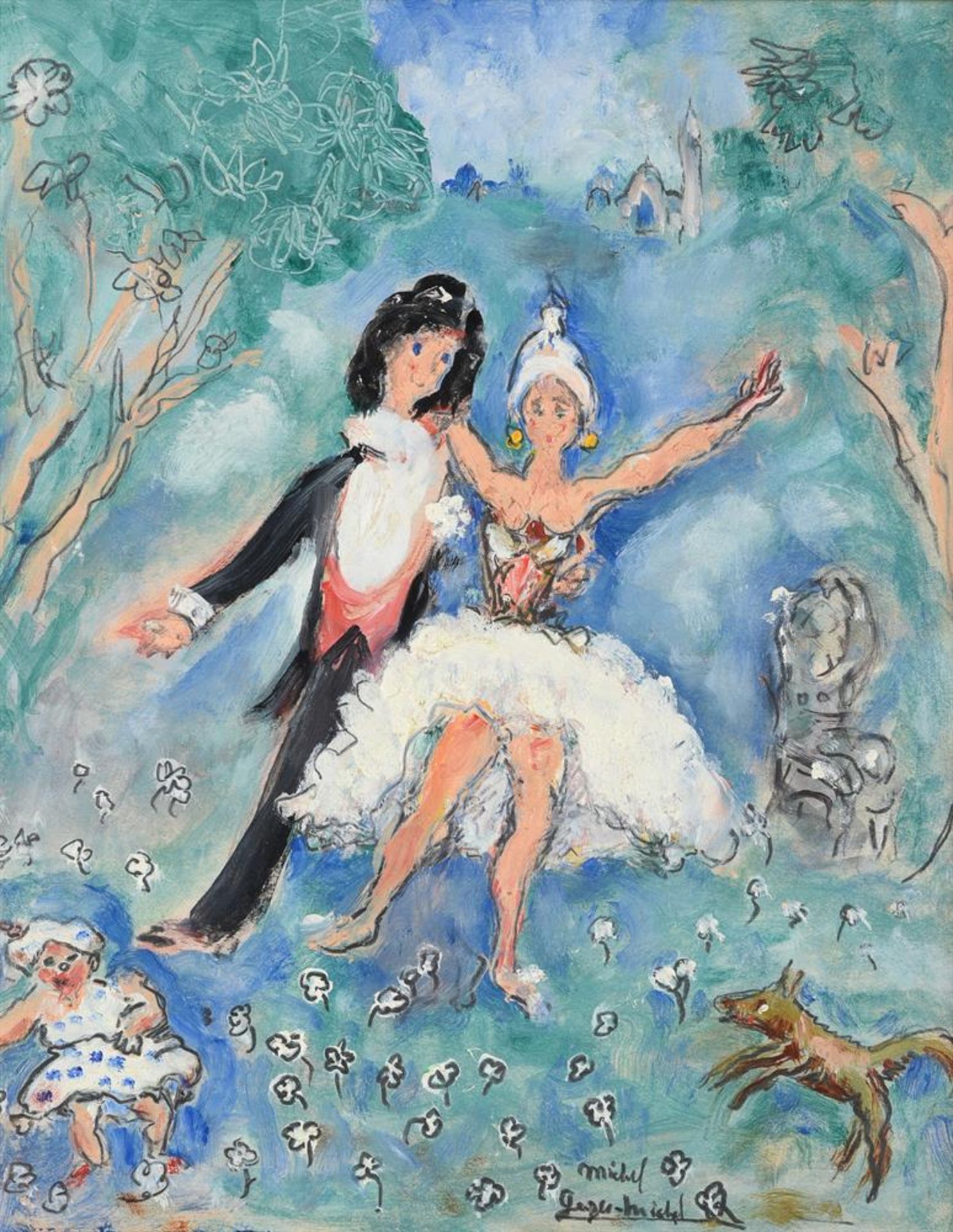 λ MICHEL GEORGES-MICHEL (FRENCH 1883-1985), DANCERS IN A LANDSCAPE