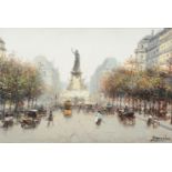 λ JOAQUIN SUNYER Y MIRO (SPANISH 1875-1956), LA PLACE DE LA REPUBLIQUE, PARIS