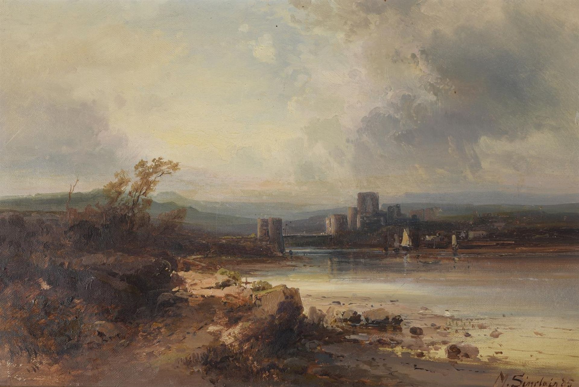 MAX SINCLAIR (19TH CENTURY), CONWAY CASTLE; AND IN DERBYSHIRE