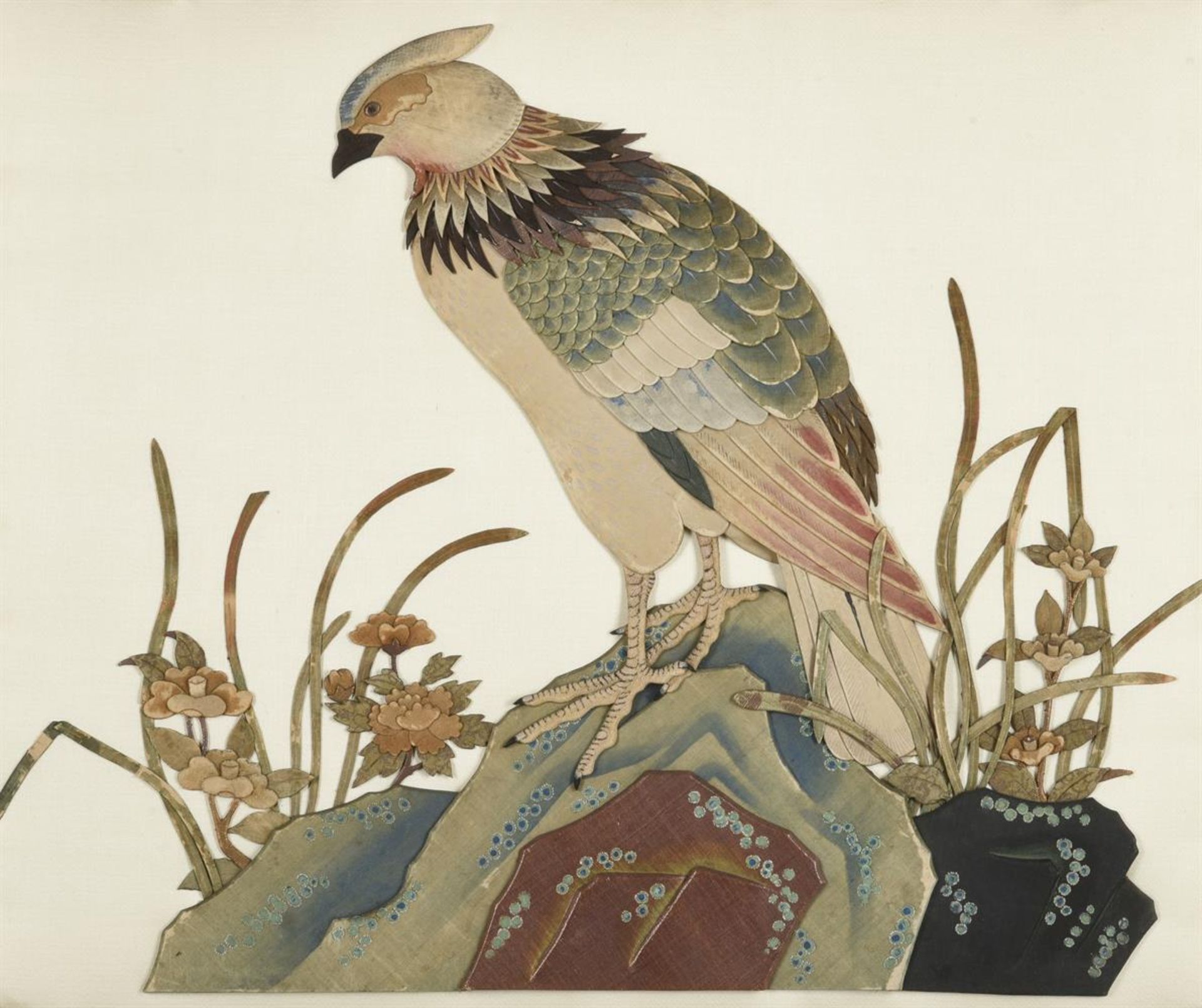 A PAIR OF MIXED MEDIA PICTURES OF BIRDS (20TH CENTURY) - Image 6 of 7