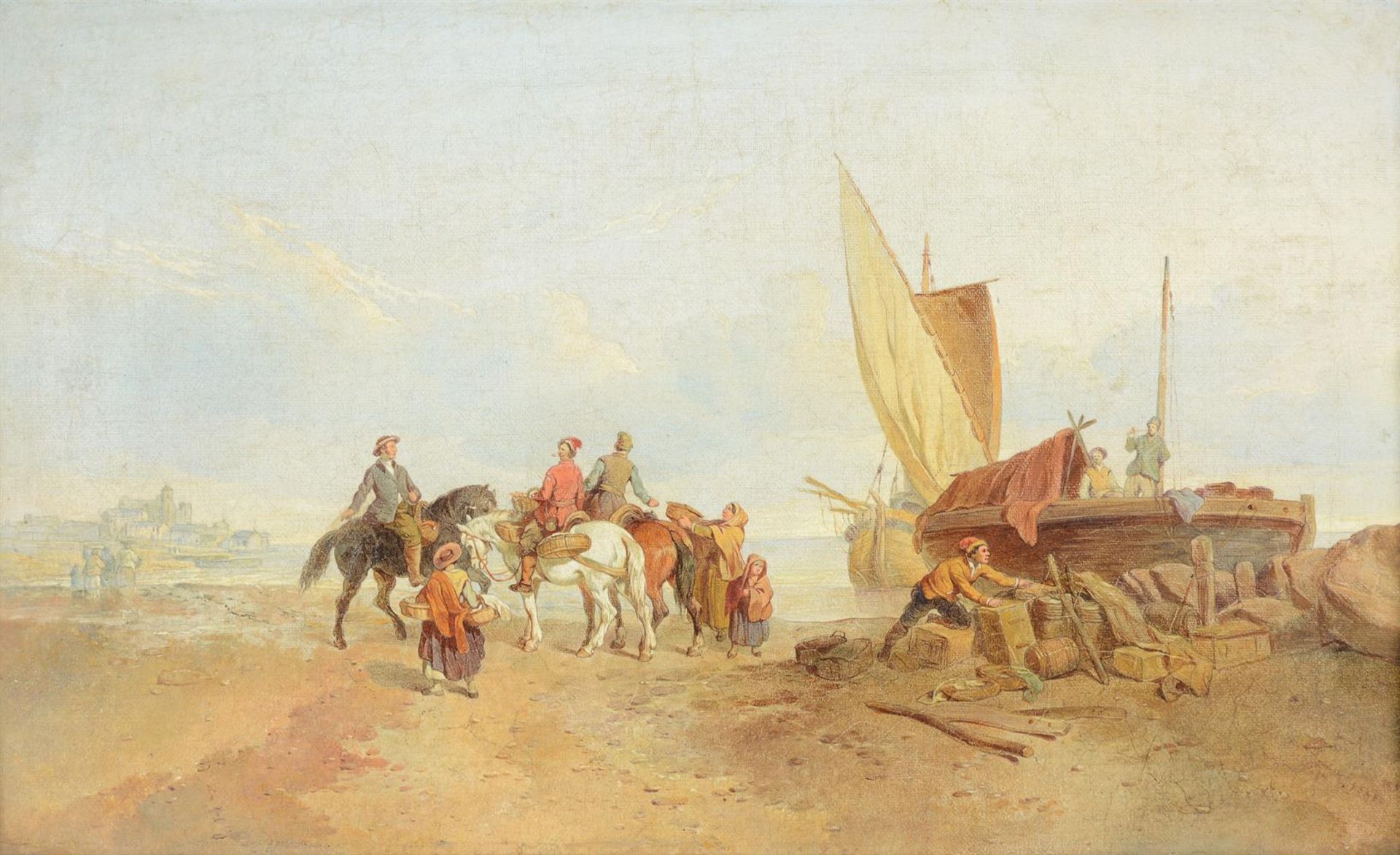 WILLIAM JONES (BRITISH 19TH CENTURY), DISEMBARKING