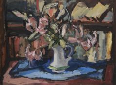 λ KEITH BAYNES (BRITISH 1887-1977), STILL LIFE - JUG OF FLOWERS
