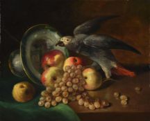 CONTINENTAL SCHOOL (19TH CENTURY), A PARROT STEALING FRUIT