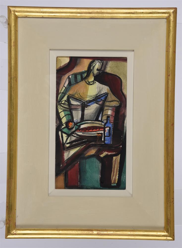 λ GEORGES CSATO (HUNGARIAN 1910-1983), WOMAN READING - Image 2 of 3