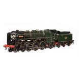 A well-engineered 3 1/2 inch gauge GWR Britannia Class model of a 4-6-2 tender locomotive