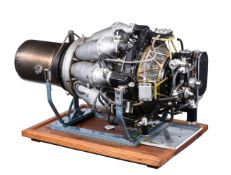 An exhibition model of the 1950's Rolls Royce Derwent Mark 9 turbojet aero engine