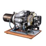 An exhibition model of the 1950's Rolls Royce Derwent Mark 9 turbojet aero engine