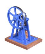 A well-engineered model of an over-type vertical steam engine