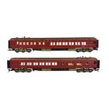 Two fine gauge 1 USA Pennsylvania 12 wheel restaurant cars